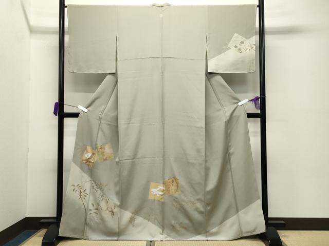 平和屋着物●訪問着 刺繍 色紙重ね花文 暈し染め 金彩 正絹 逸品 未使用 CABD8852gh