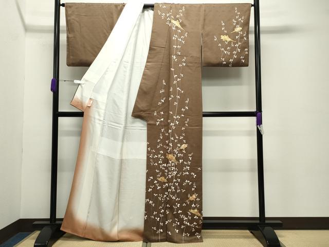 平和屋着物●訪問着 扇面花文 金彩 正絹 逸品 CABD8853gh
