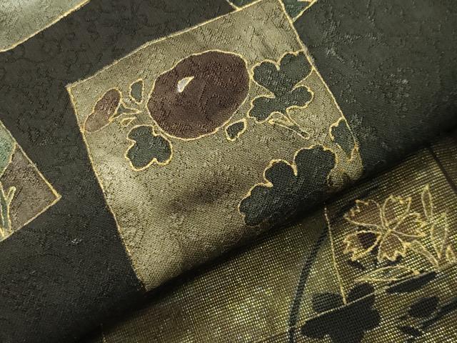 平和屋着物●訪問着 色紙重ね草花文 金彩 正絹 逸品 CABD8856gh
