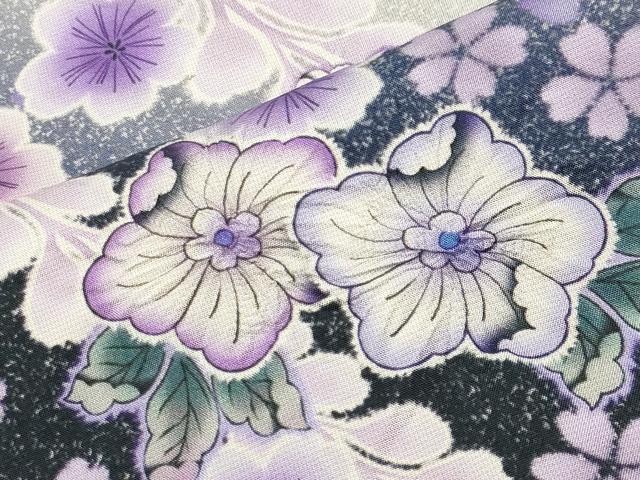 平和屋着物●訪問着 本場染大島紬 辻が花 絞り 正絹 逸品 CABD8858gh