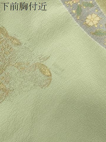 平和屋着物●TOKI志すい キモノモードオリジナルブランド 訪問着 駒刺繍 更紗花唐草文 暈し染め 金彩 正絹 逸品 CABD8860gh