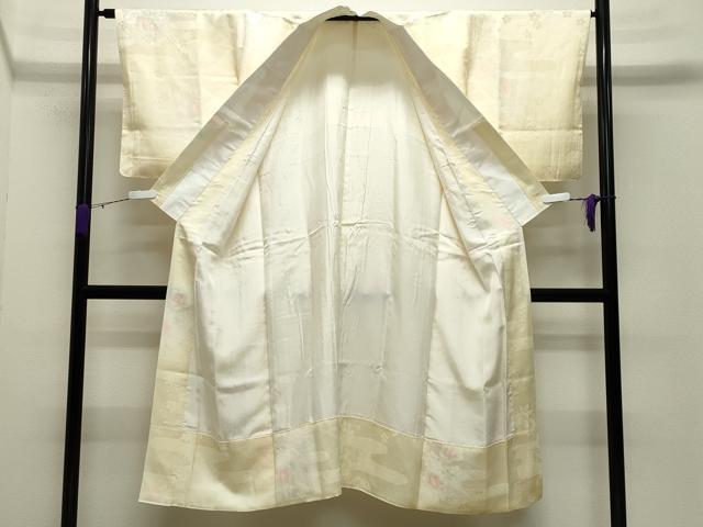 平和屋着物●長襦袢 袷 エ霞花地紋 暈し染め 半衿刺繍 正絹 逸品 CABD8869gh