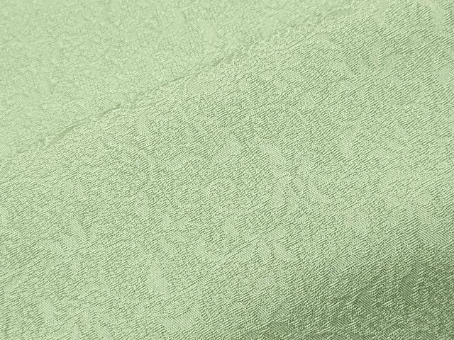 平和屋着物●上質な色無地 花唐草地紋 若菜色 正絹 逸品 未使用 CABD8874gh