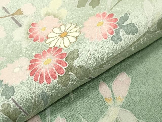 平和屋着物●訪問着 作家物 枝花文 暈し染め 金彩 正絹 逸品 未使用 CABD8879gh