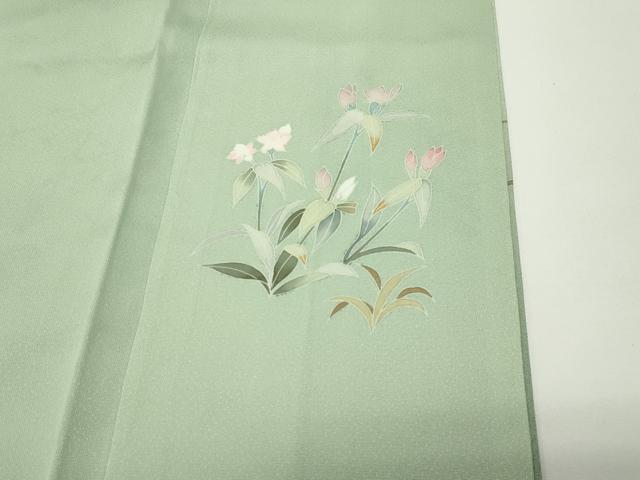 平和屋着物●訪問着 作家物 枝花文 暈し染め 金彩 正絹 逸品 未使用 CABD8879gh