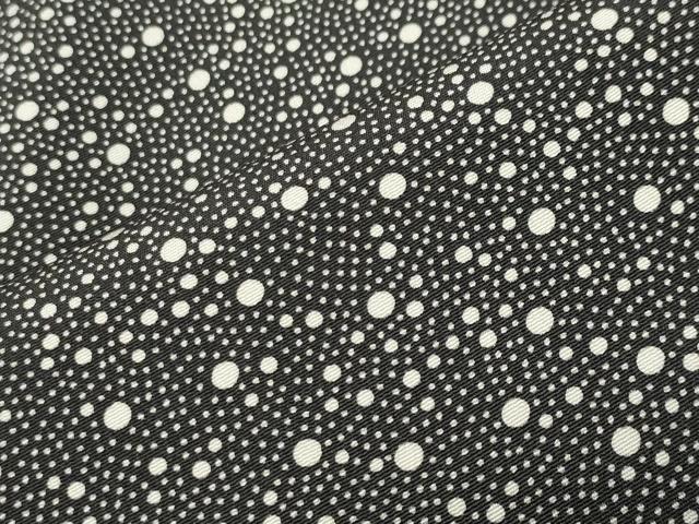 平和屋着物●上質な小紋 大小あられ 黒地 正絹 逸品 CABD8899gh