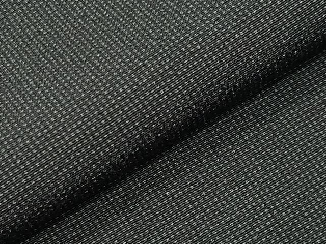 平和屋着物●江戸小紋 庭野三樹夫作 角通し 黒地 正絹 逸品 CABD8912gh
