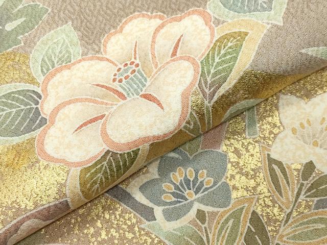 平和屋着物●訪問着 作家物 駒刺繍 舞蝶花文 暈し染め 金彩 正絹 逸品 CABD8952gh
