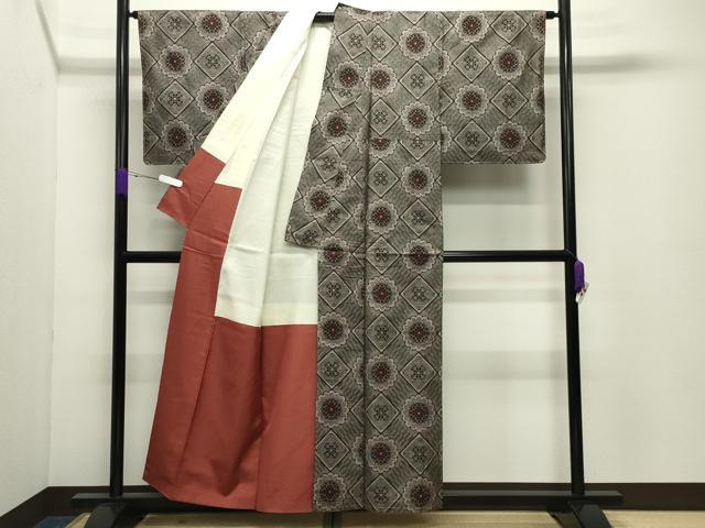 平和屋着物●本場大島紬 龍郷絣 正絹 逸品 CABD8959gh