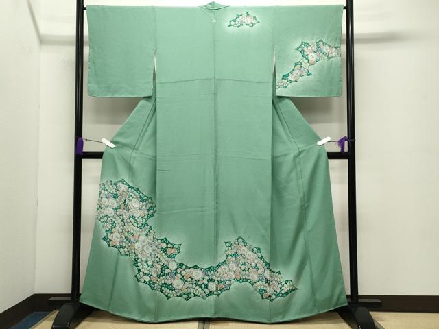 平和屋着物●訪問着 辻が花 絞り 暈し染め 正絹 逸品 未使用 CABD8966gh
