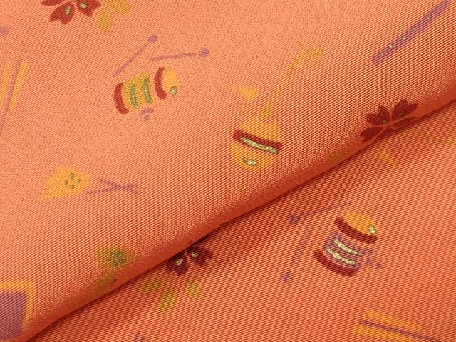 平和屋着物●長襦袢 無双仕立て 楽器文 金彩 半衿刺繍 正絹 逸品 CABD8993gh