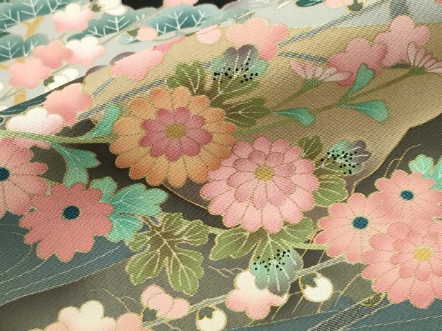 平和屋着物●豪華黒留袖 友禅 作家物 群鶴松竹梅文 暈し染め 正絹 逸品 CABD9014gh