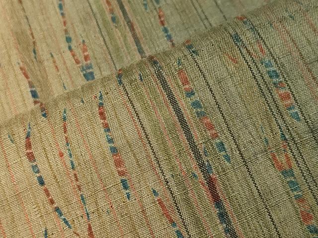 平和屋着物●伝統工芸士 七代目 吉澤与市 紬 間道 証紙付き 正絹 逸品 未使用 CABD9018gh
