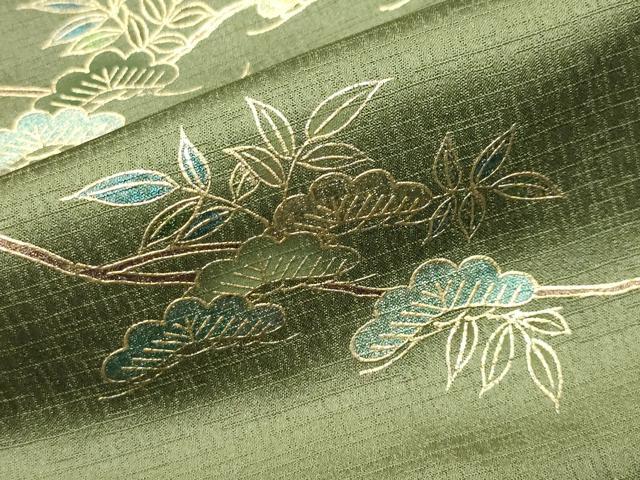 平和屋着物●訪問着 鼓 横笛 松花文 暈し染め 金彩 正絹 逸品 CABD9019gh