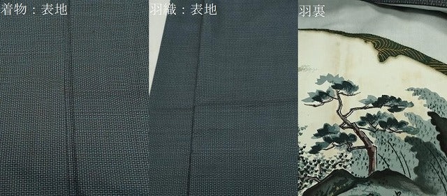 平和屋着物●男性 本場大島紬 アンサンブル 80亀甲 総詰め 証紙付き 正絹 逸品 CABD9024gh