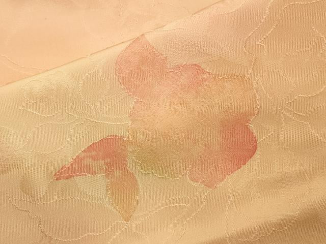 平和屋着物▼上質な小紋 地紋起こし 枝花文 暈し染め 正絹 逸品 CABD9055gh