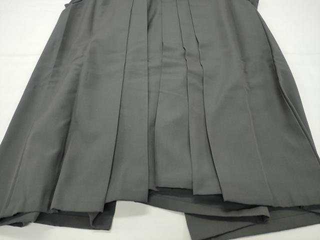 平和屋着物●男性 馬乗り袴 墨色 正絹 逸品 CABD9064gh
