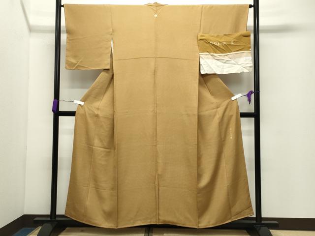 平和屋着物●江戸小紋 作家物 極彫格小紋 角通し 反端付き 正絹 逸品 未使用 CABD9073gh