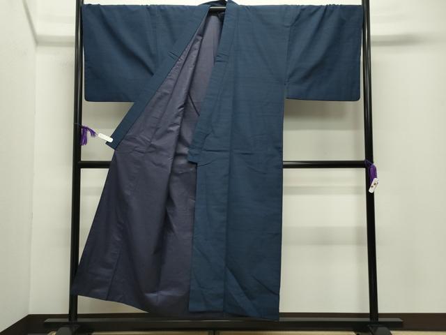 平和屋着物●男性 紬 アンサンブル 色無地 褐返色 キングサイズ 正絹 逸品 CABD9093gh