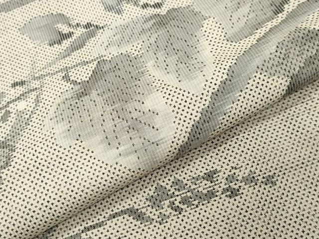 平和屋着物●本場大島紬 白大島 7マルキ 総絣 草木文 三越扱い 反端付き 正絹 逸品 未使用 CABD9098gh
