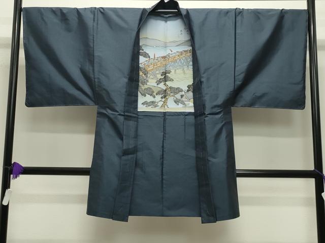 平和屋着物●男性 本場大島紬 アンサンブル 80亀甲 総詰め 正絹 逸品 未使用 CABD9126gh
