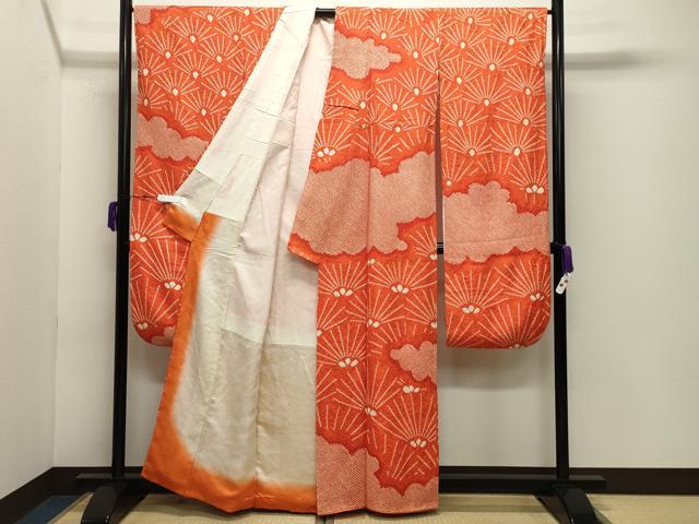 平和屋着物●豪華振袖 総絞り 雲取り松文 正絹 逸品 CABD9139gh