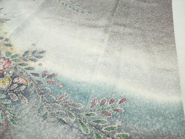 平和屋着物●訪問着 辻が花 絞り 暈し染め 金彩 正絹 逸品 CABD9146gh
