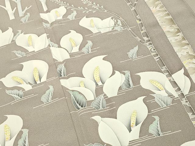 平和屋着物●鎌倉友禅 坂井教人 日本工芸会正会員 訪問着 カラー 金彩 正絹 逸品 CABD9153gh