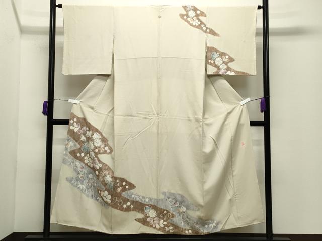 平和屋着物○十日町 名門 滝泰謹製 訪問着 辻が花 絞り 正絹 逸品