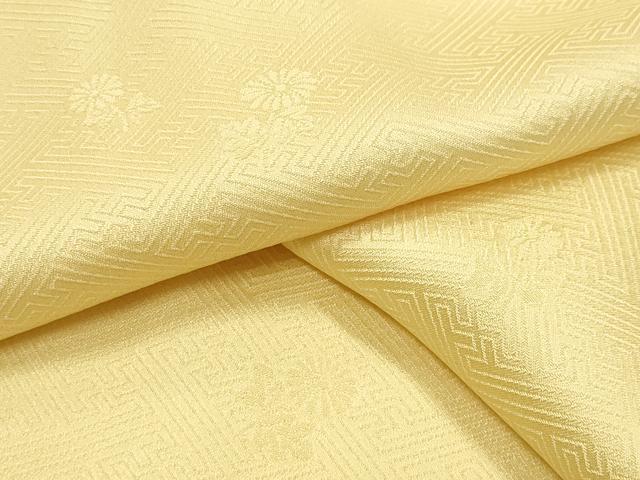 平和屋着物●上質な色無地　草花地紋　淡黄色　正絹　逸品　CABD9173gh 平和屋着物○上質な色無地 草花地紋 淡黄色 正絹 逸品 CABD9173gh