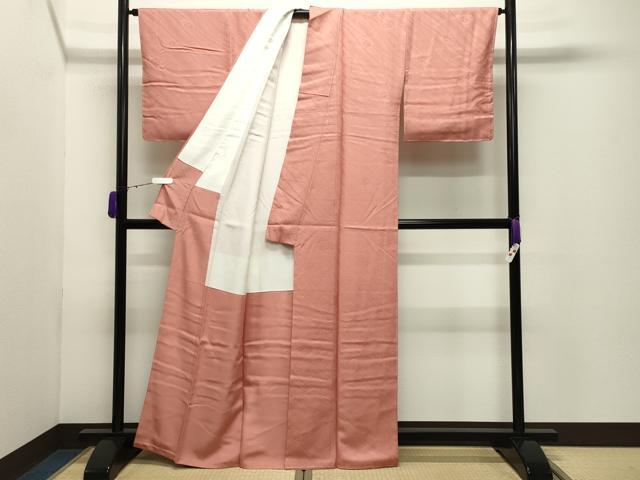 平和屋着物●上質な色無地 花唐草地紋 東雲文 正絹 逸品 未使用 CABD9174gh
