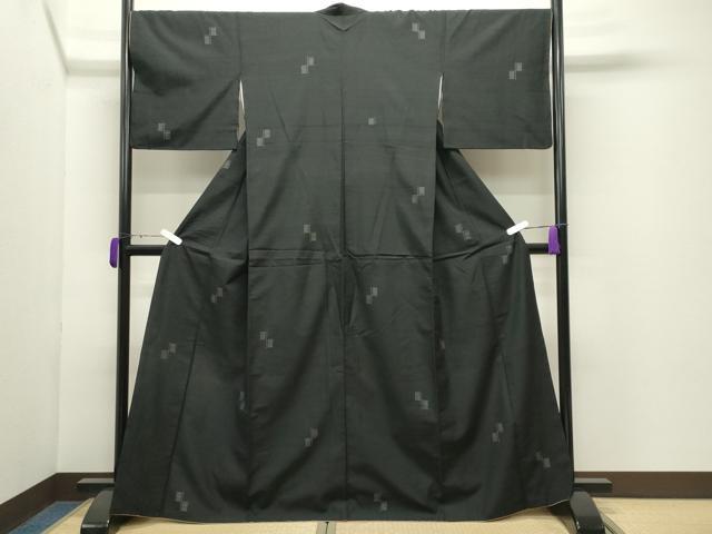 平和屋着物●結城紬 80亀甲 吉祥文 正絹 逸品 CABD9189gh