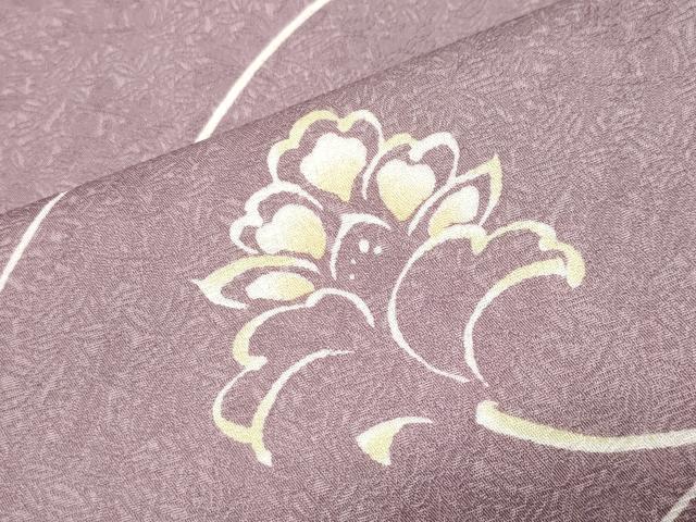 平和屋着物●小紋 更紗花唐草文 洗える着物 CABD9213gh