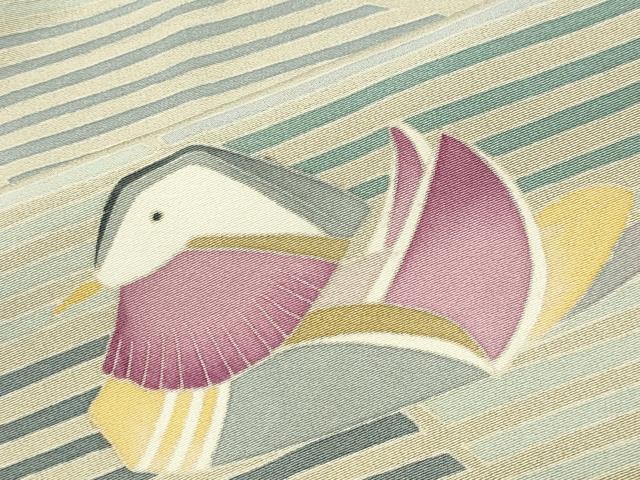 平和屋着物●本加賀友禅作家 瀬野幾久代 訪問着 鴛鴦花文 暈し染め 証紙付き 正絹 逸品 CABD9221gh