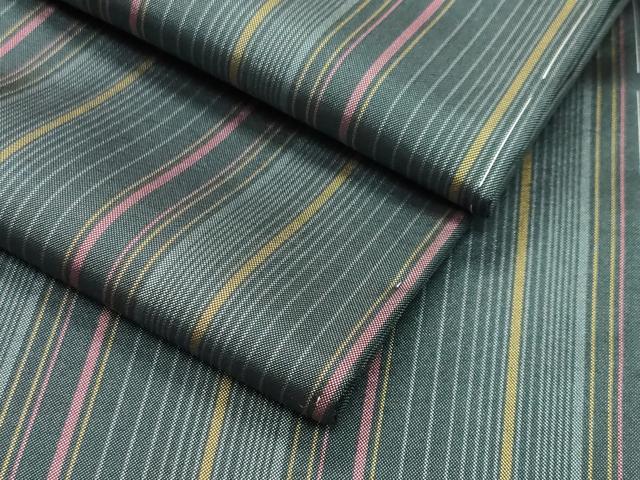 平和屋着物●本場縞大島紬　縞　ロング丈　正絹　逸品　未使用　CABD9228gh 平和屋着物○本場縞大島紬 縞 ロング丈 正絹 逸品 未使用 CABD9228gh
