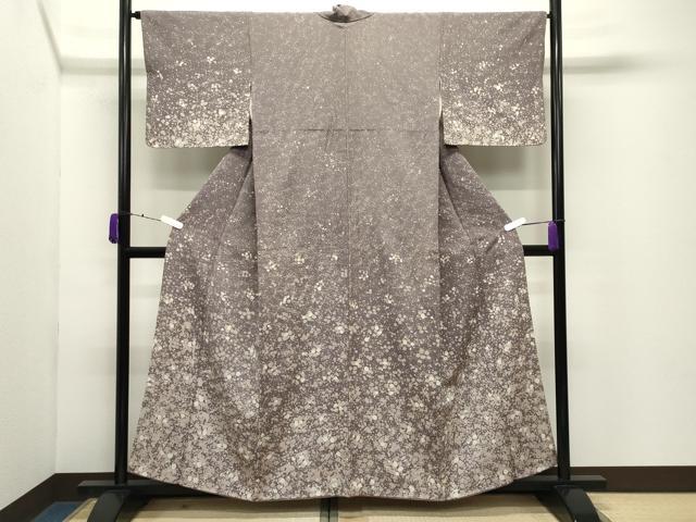 平和屋着物●訪問着 紬地 ろうけつ染 作家物 吉祥文 正絹 逸品 CABD9247gh