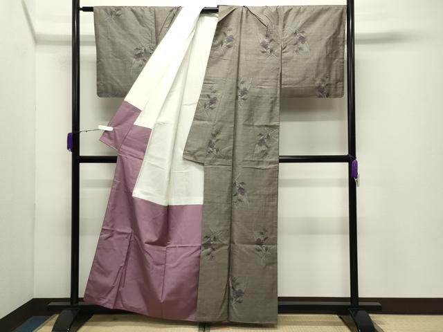 平和屋着物●本場大島紬 9マルキ 枝花文 正絹 逸品 CABD9251gh