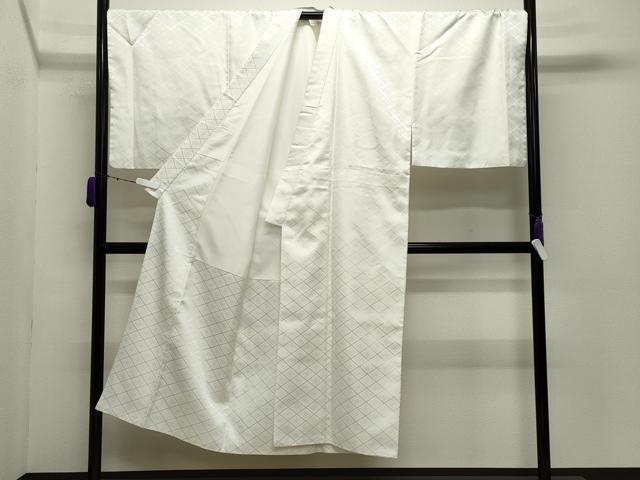 平和屋着物●男性 色紋付 羽織・長襦袢セット 菱花菱地紋 キングサイズ 洗える着物 CABD9276gh