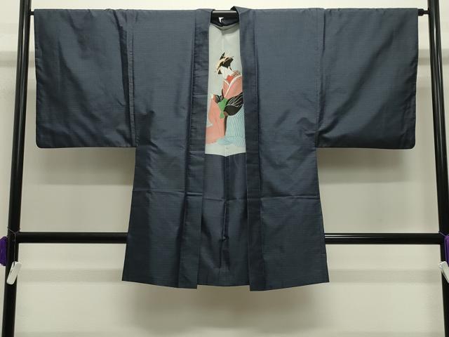 平和屋着物●男性 本場大島紬 アンサンブル 幾何学文様 正絹 逸品 CABD9296gh