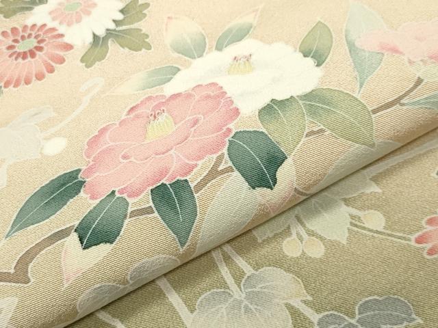 平和屋着物●訪問着 友禅 枝花文 暈し染め 正絹 逸品 CABD9297gh
