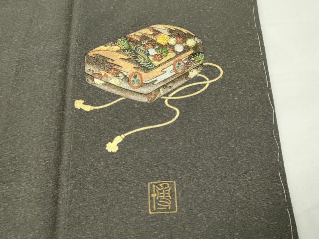 平和屋着物●漆工芸作家 金森一博 小紋 たたき染め 正絹 逸品 未使用 CABD9299gh
