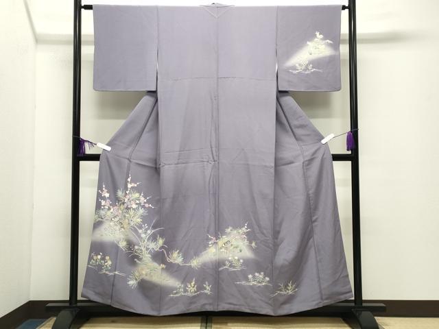平和屋着物●訪問着 友禅 御所解松竹梅文 暈し染め 正絹 逸品 CABD9326gh