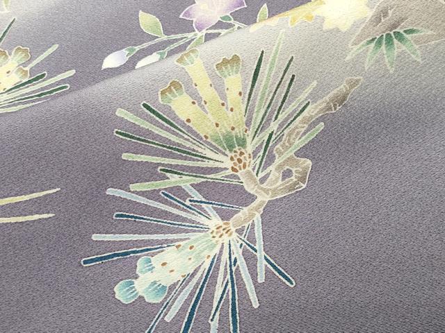 平和屋着物●訪問着 友禅 御所解松竹梅文 暈し染め 正絹 逸品 CABD9326gh