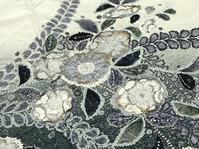 平和屋着物●訪問着 作家物 辻が花 絞り 暈し染め 金彩 正絹 逸品 CABD9336gh