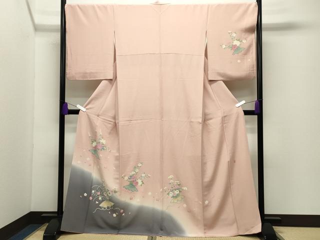 平和屋着物●本加賀友禅作家 沢飯芳雄 訪問着 花笠 暈し染め 正絹 逸品 CABD9339gh