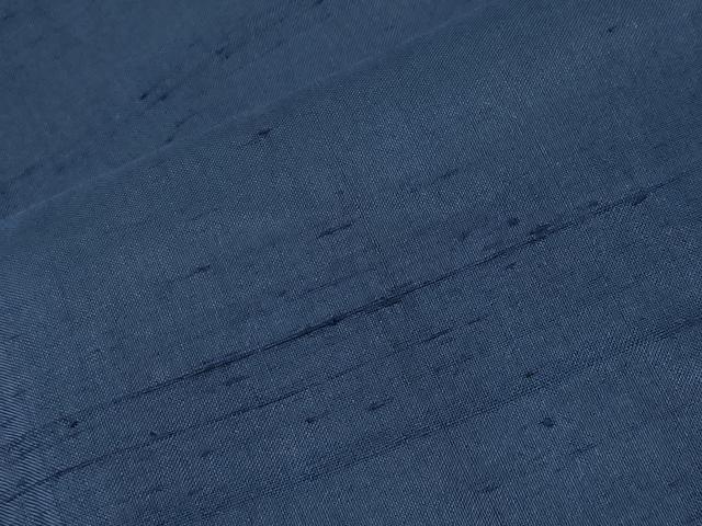 平和屋着物●男性 紬 アンサンブル 色無地 留紺色 正絹 逸品 CABD9344gh