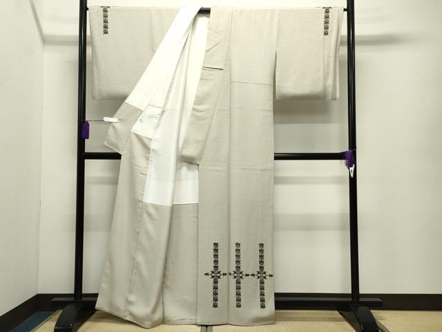 平和屋着物●訪問着 花唐草文 正絹 逸品 CABD9348gh