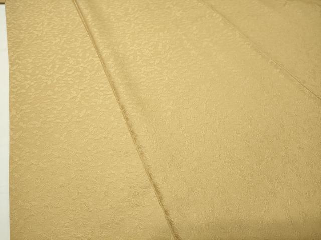 平和屋着物●上質な色無地 南天染 南天地紋 玉蜀黍色 正絹 逸品 CABD9353gh