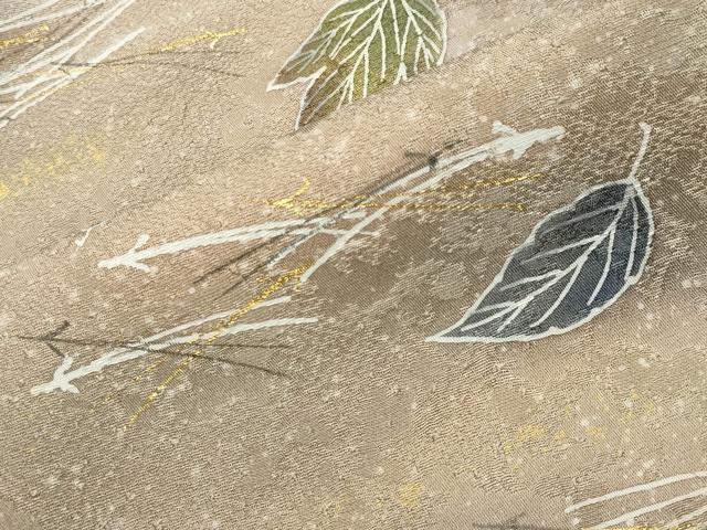 平和屋着物●京友禅作家 黒島敏 訪問着 吹き寄せ文 暈し染め 金彩 正絹 逸品 未使用 CABD9365gh