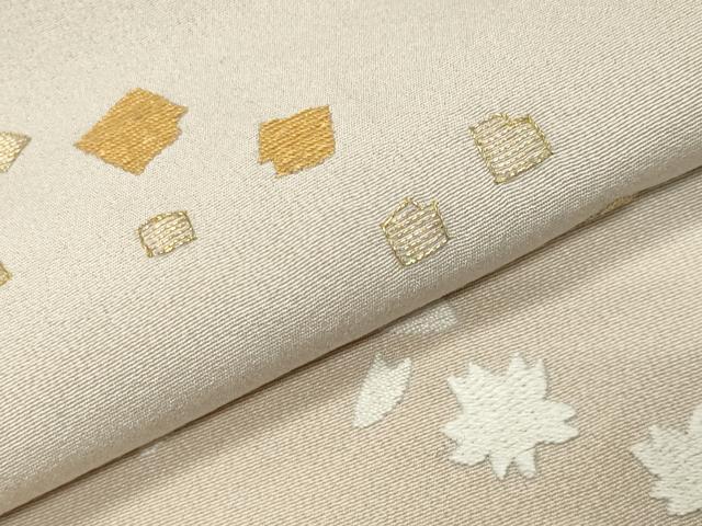 平和屋着物●訪問着 駒刺繍 竹屋町刺繍 箔散らし舞花文 暈し染め 金糸 正絹 逸品 CABD9399gh